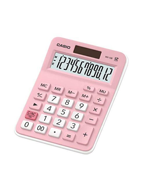 Casio MX-12B-PK Pembe 12 Hane Masa Üstü Hesap Makinesi