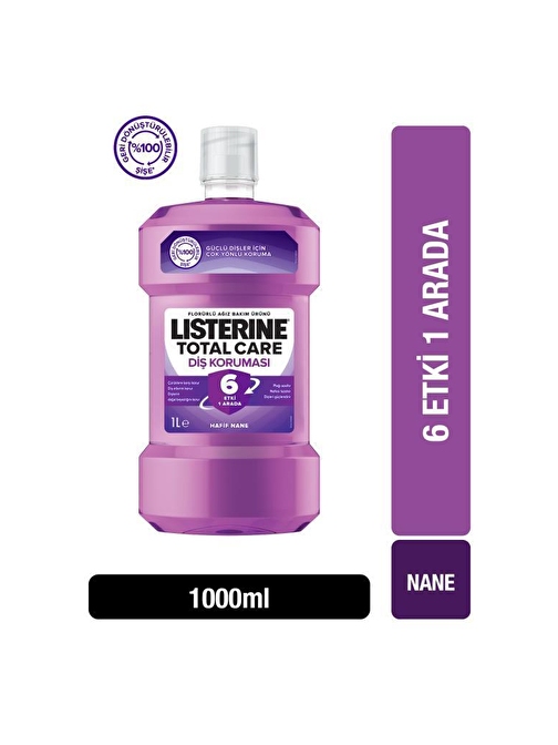 Listerine Care Sifir Alkol Nane Aromali Ağiz Bakim Suyu 1000 ml