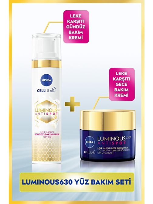 Nıvea Luminous630 Leke Karşıtı Gündüz Yüz Kremi 40ml Ve Luminous630 Leke Karşıtı Gece Kremi 50 ml