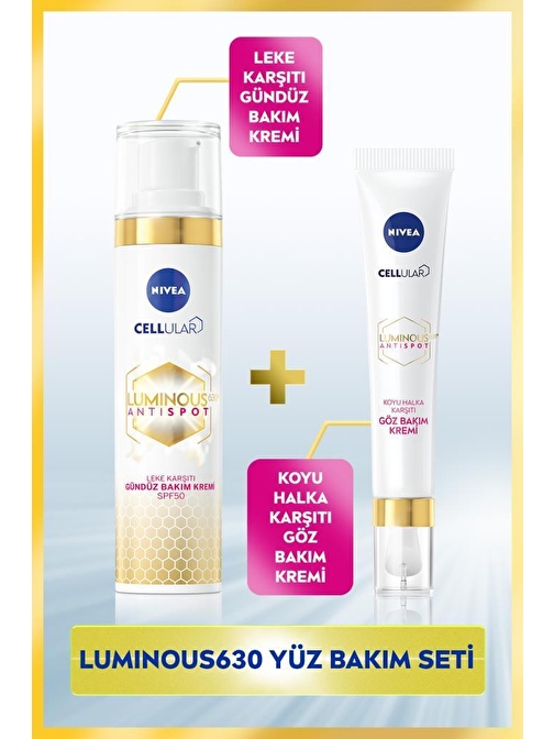 Nıvea Luminous630 Leke Karşıtı Gündüz Yüz Kremi 40ml Ve Luminous630 Koyu Halka Karşıtı Göz Kremi 15 ml