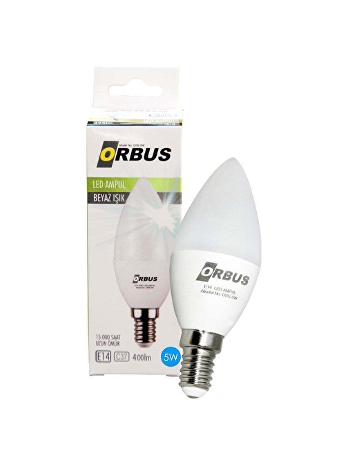 Orbus ORB-5W Beyaz Led Ampul 15.000 Saat E14 400lm