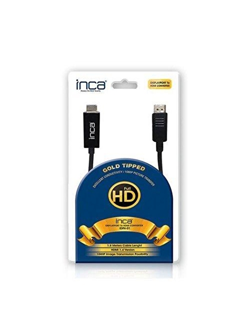 Inca IDPH-01 30 Hz Displayport To HDMI Kablo 1.8 mt