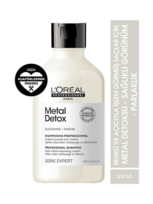 Serie Expert Metal Detox Renkli ve Açıcı ile İşlem Görmüş Saçlar İçin Metal Karşıtı Şampuan 300ml