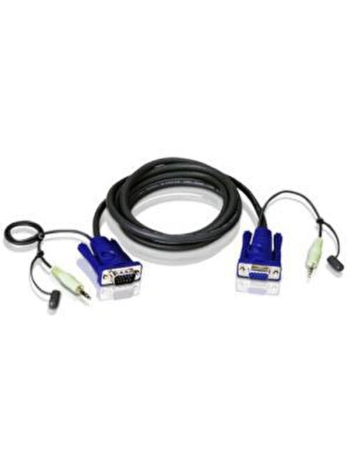 Aten 2L-2402A Erkek - Dişi VGA Audio Kablo 1.8 m