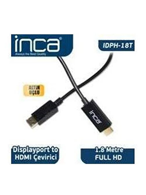Inca IDPH-18T 30 Hz Displayport To HDMI Kablo 1.8 mt