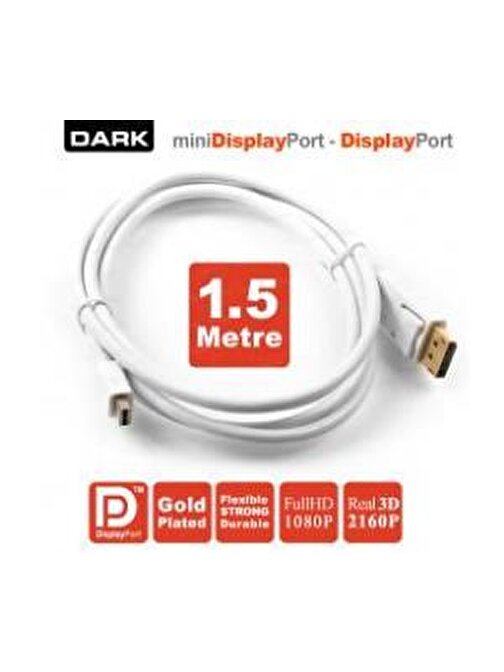 Dark Dk-Cb-Dpxmdpl150 1.5 Metre Mini Displayport - Display Port Kablo