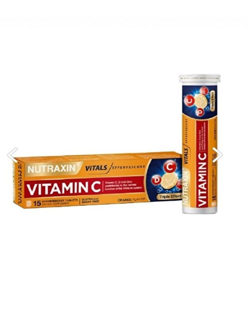 Nutraxin Nutraxin Vitamin C - D - Çinko 15 Efervesan Tablet