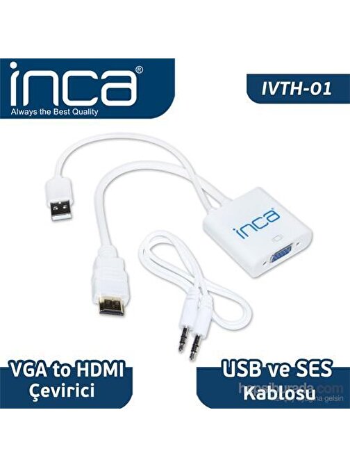 Inca Ivth-01 Vga To Hdmı Çevirici