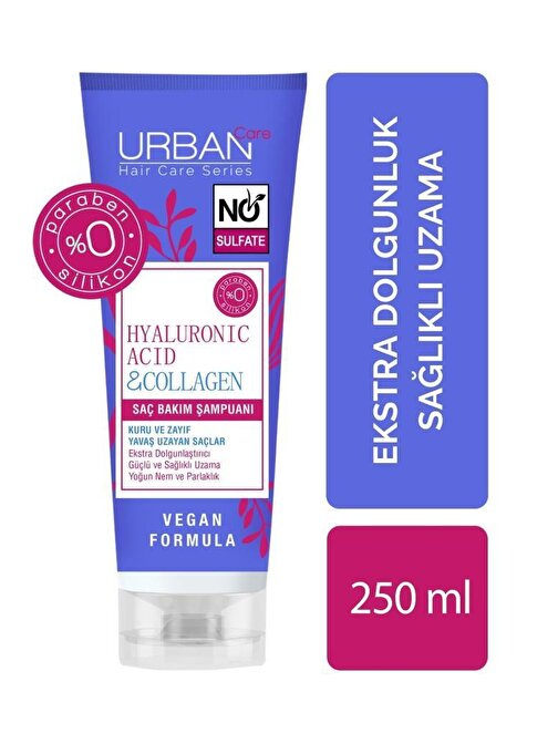 URBAN Care Hyaluronik Asit&Kolajen Sağlıklı Uzamaya Yardımcı Şampuan-250ML-Vegan