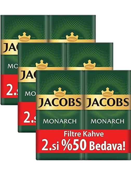 Jacobs Monarch Filtre Kahve 2 x 500 gr 3'lü Set 3kg