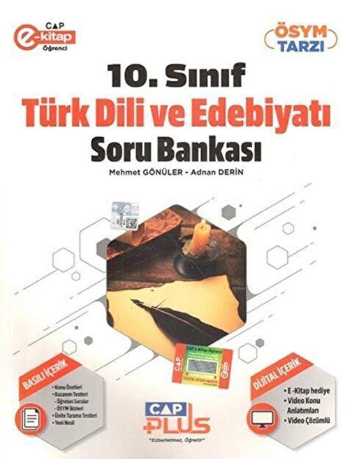 Çap Yayınları 10. Sınıf Anadolu Lisesi Türk Dili ve Edebiyatı Plus Soru Bankası