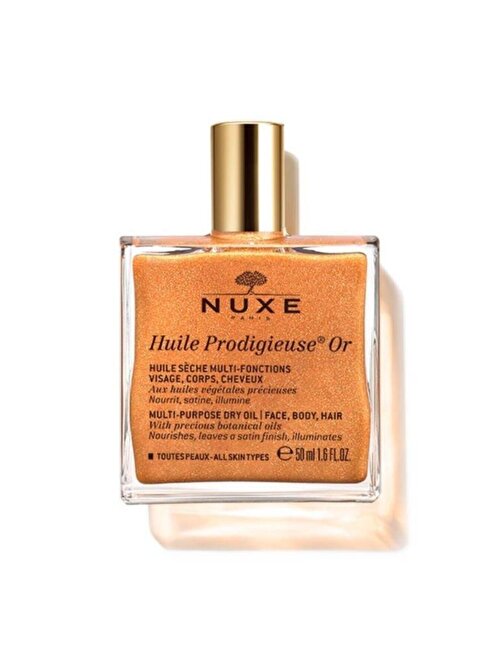 Nuxe Huile Prodigieuse Or - Altın Parıltılı Çok Amaçlı Kuru Yağ (Yüz, Vücut, Saçlar) 50 Ml