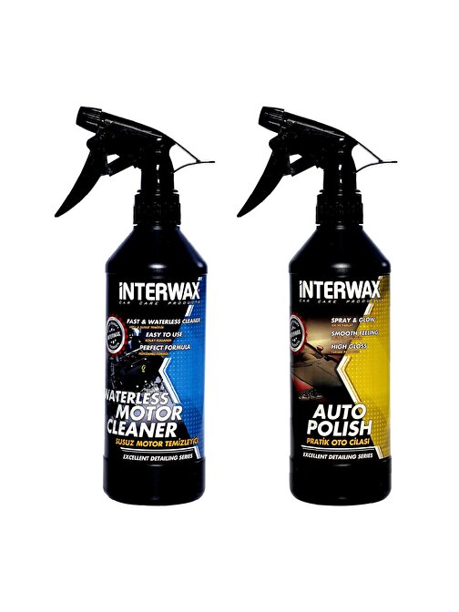 İnterwax 2'Li Set Susuz Motor Temi̇zleyi̇ci̇ Ve Hizli Ci̇la 500 Ml