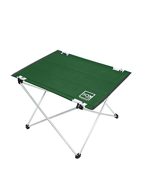 Box&Box Küçük Boy Katlanabilir Kumaş Kamp Ve Piknik Masası Yeşil 57 x 43 x 60 Cm