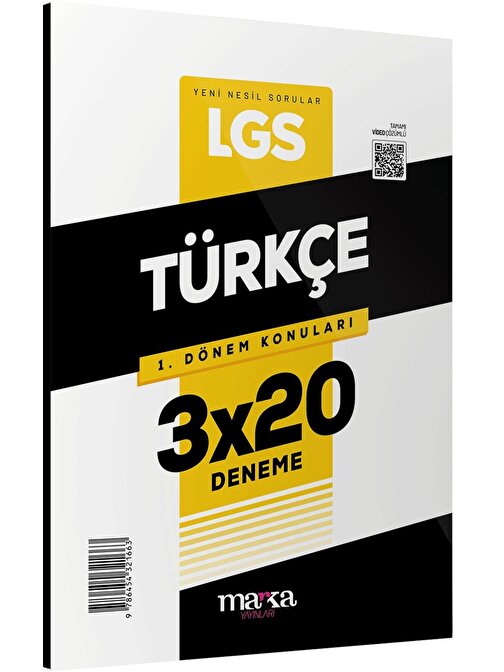 Marka Yayınları 2023 LGS 1.Dönem Konuları Türkçe 3 Deneme Marka Yayınları