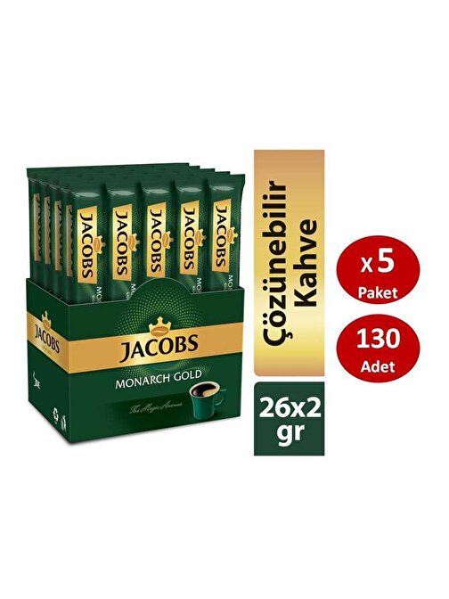 Jacobs Monarch Gold Çözünebilir Stick Kahve 26 Adet x 5 Paket