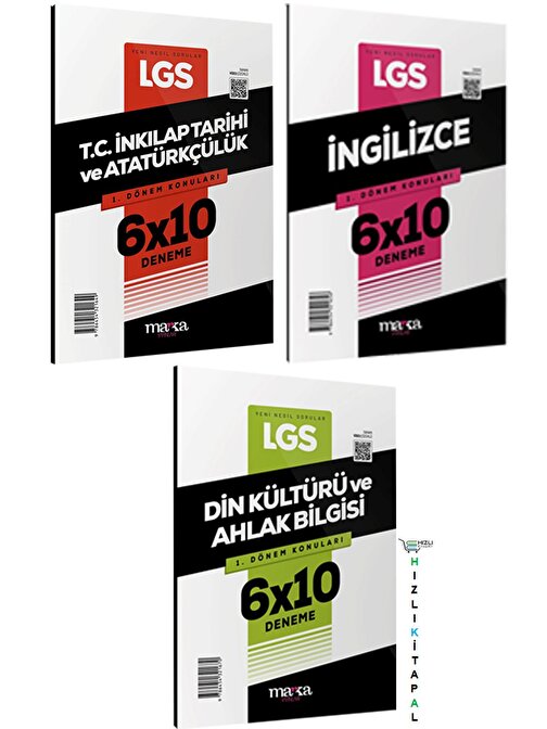 Marka Yayınları 2023 LGS 1.Dönem İngilizce-İnkilap-Din Kültürü Deneme Seti 3 Ders-18 deneme Marka Yayınları