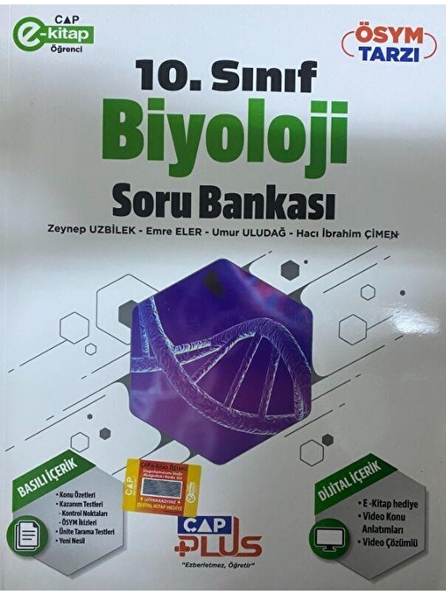 Çap Yayınları 10. Sınıf Biyoloji Anadolu Lisesi Soru Bankası