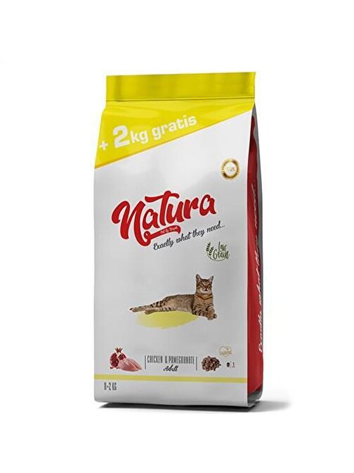 Nature Az Tahıllı Tavuk & Nar Kedi Maması 8+2 Kg