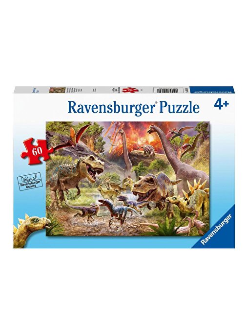 Ravensburger 51649 Dinozorlar Temalı Çocuk Puzzle 60 Parça 4+ Yaş