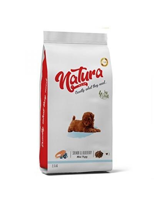 Natura Pet Natura Somon Etli Ve Yaban Mersinli Küçük Irk Yavru Köpek Maması 2.75 Kg