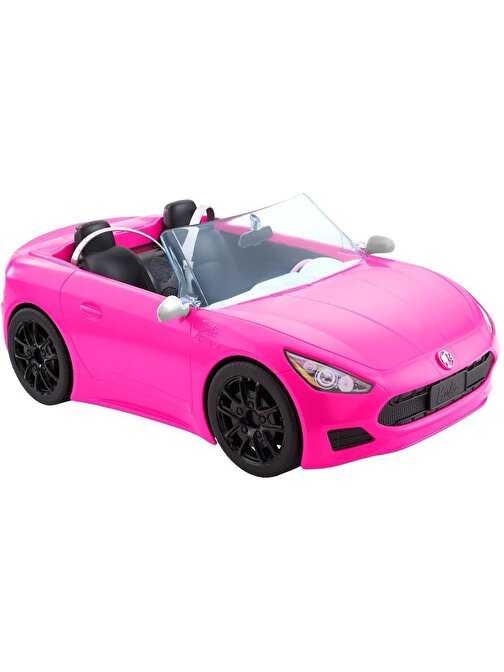 Barbie HBT92 Üstü Açık İki Kişilik Dönen Tekerleklere ve Gerçeğe Uygun Ayrıntılara Sahip Küçük Oyuncak Araba Pembe 3-7 Yaş
