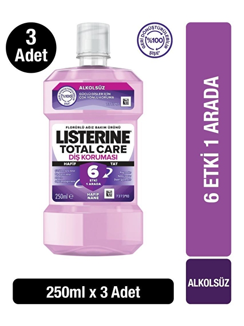 Listerine Total Care Hafif Tat Alkolsüz Ağız Bakım Suyu 250 ml