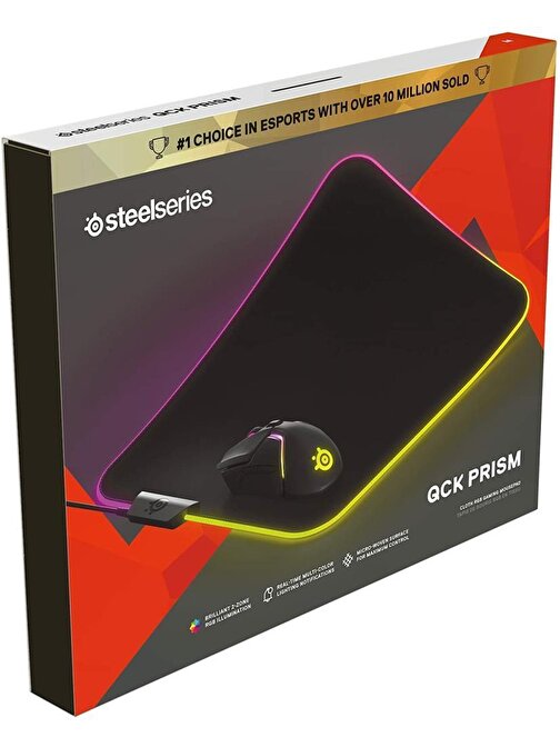 SteelSeries Qck Prism Cloth (Kumaş) Medium RGB Oyun Mousepad