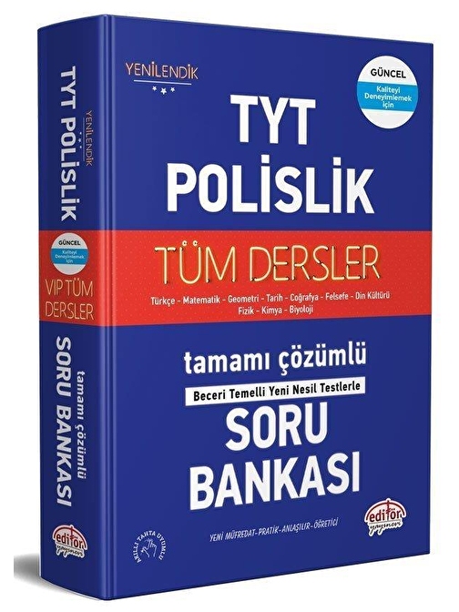 Tyt Polislik Tüm Dersler Soru Bankası Editör Yayınları