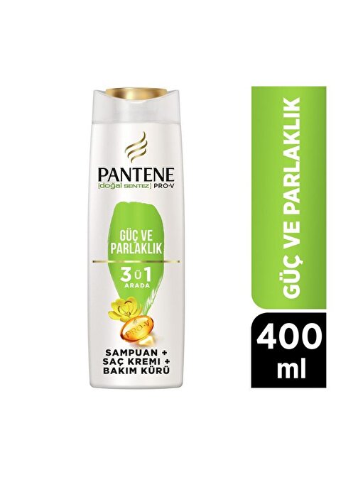 Pantene Şampuan Güç Ve Parlaklık 3'Ü 1 Arada 400 ml