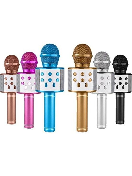 Concord C-8501 Sihirli Karaoke USB Kart Girişli Türkçe Seslendirme Kablosuz Karaoke Mikrofonu Sarı