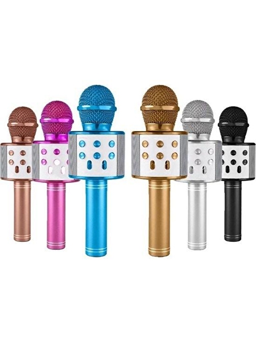 Concord C-8501 Sihirli Karaoke USB Kart Girişli Türkçe Seslendirme Kablosuz Karaoke Mikrofonu Pembe