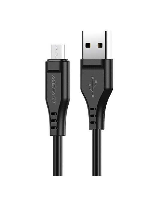 Acefast Universal C3-09 Micro USB Şarj Data Kablosu 1.2 m Siyah