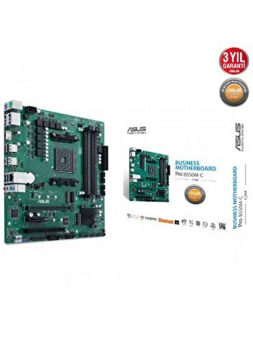 Asus Prime B550M-C/CSM AM4 DDR4 4800 MHz PCI Express 4.0 Micro ATX Masaüstü Bilgisayar AMD Uyumlu Anakart