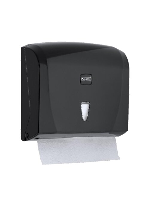 Omnipazar Vialli K20B Z Katlı Kağıt Havlu Dispenseri 200'lü Siyah