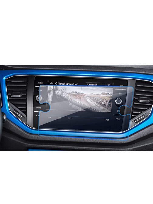 Ecr Mobile Ecr Volkswagen T-Roc Uyumlu 8 Inç Navigasyon 9H Nano Ekran Koruyucu