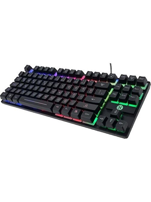 Dexim DKA006 KBL-088 Led Işıklı Türkçe Q Kablolu Gaming Klavye