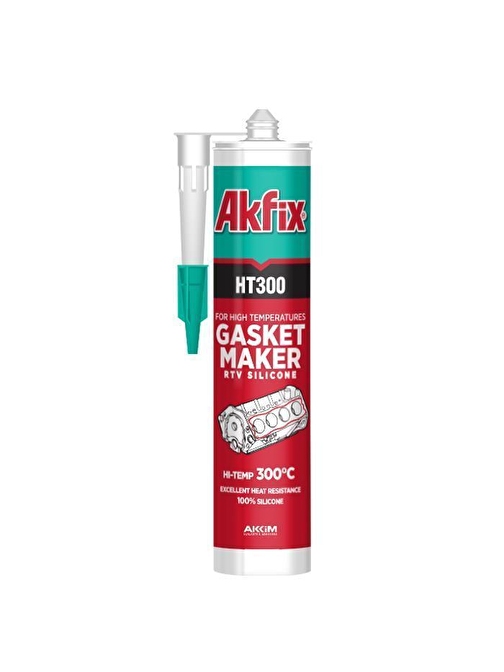 Akfix Ht 300 Yüksek Isıya Dayanıklı Silikon Kırmızı 300°C 280 Ml