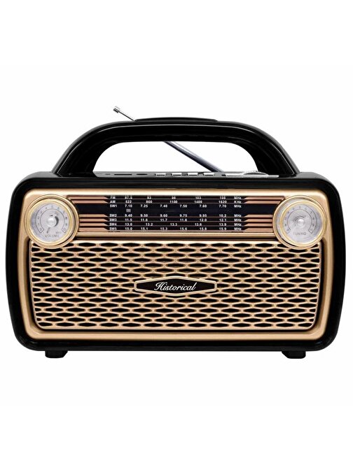 Simex Historical FM Radyo/ Bluetooth Hoparlör Gold