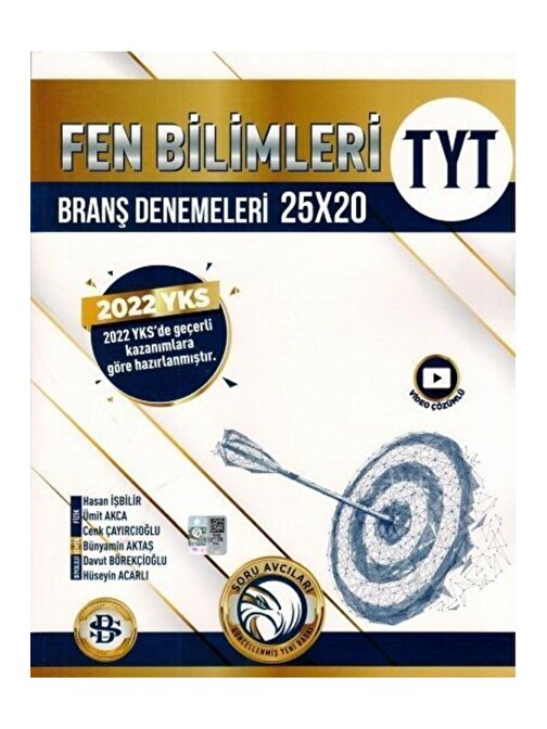 Bilgi Sarmal Yayınları Tyt Fen Bilimleri 25 X 20 Branş Denemeleri 2022 Yeni Basım