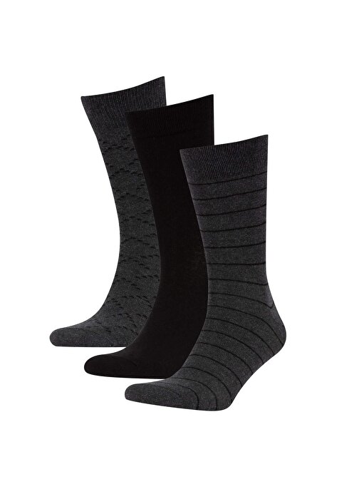 Erkek 3lü Pamuklu Uzun Çorap R8073AZNS