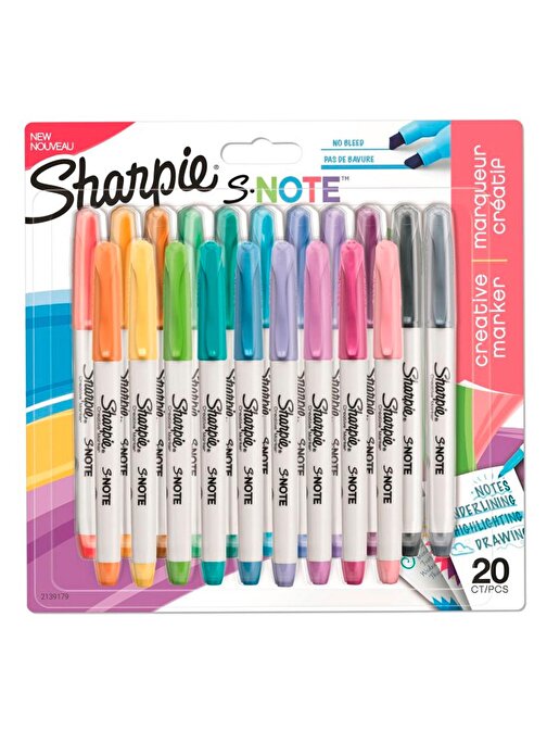 Sharpie S-Note 20'li Creative Markör İşaretleme Kalemi Seti 2139179
