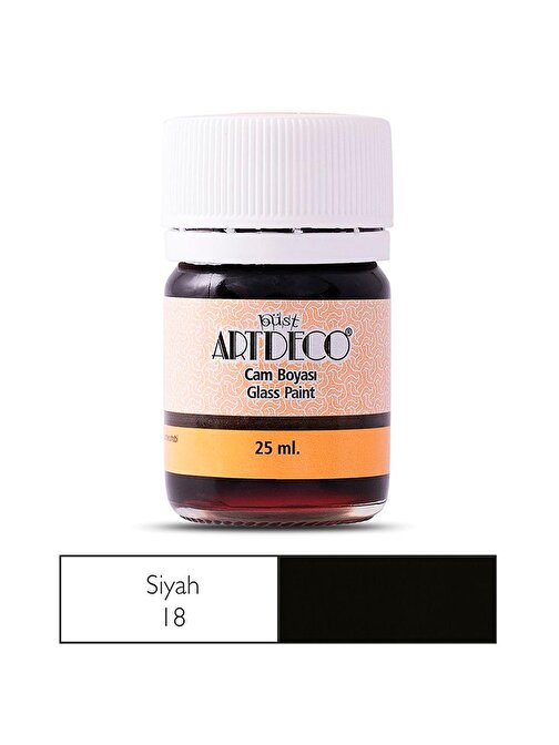 Artdeco Siyah Cam Boyası 18 25 ml