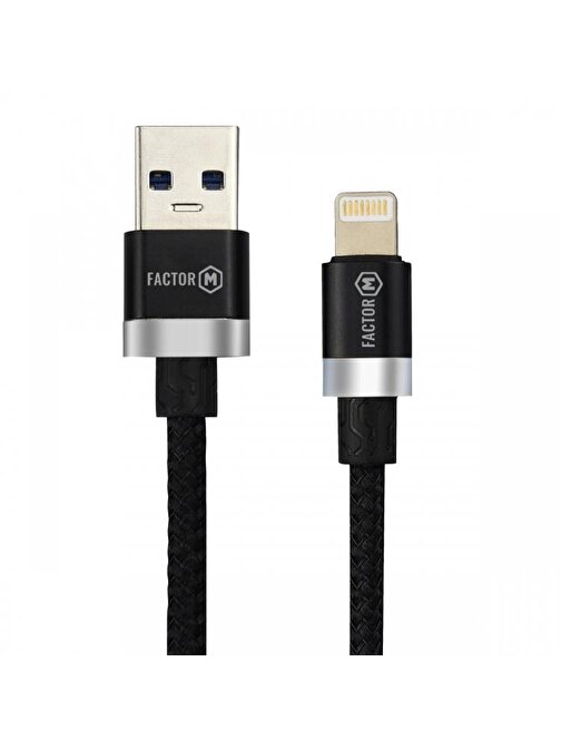 Factor M Apple FM-PCL Platinyum 20W 2.4A USB-A to Lightning Çoklu Şarj Hızlı Şarj Kablosu 1 m