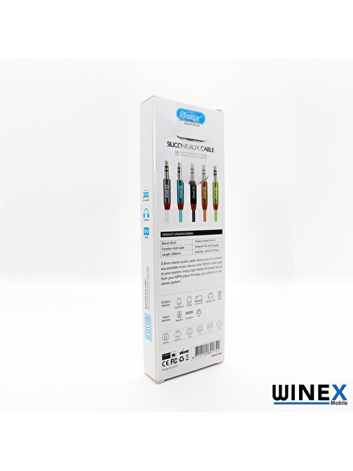 Winex AX42 3.5 mm 1 m Aux Kablo Mavi