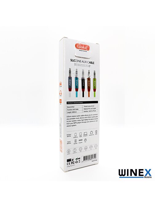 Winex AX42 3.5 mm 1 m Aux Kablo Turuncu