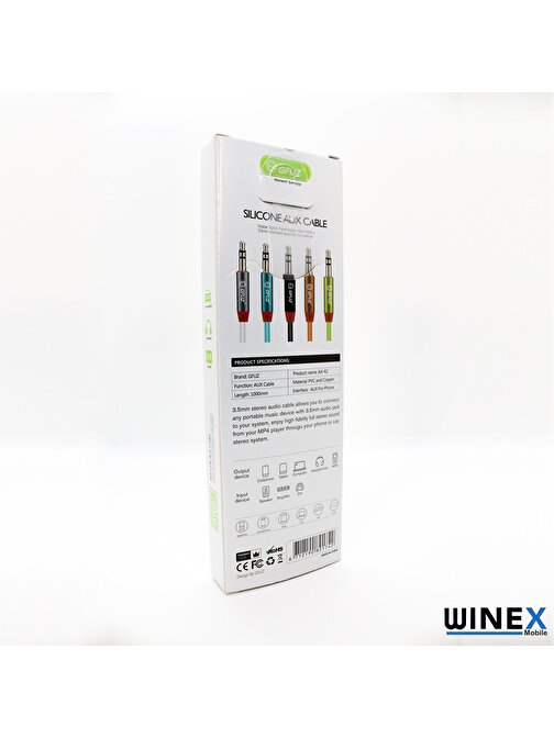 Winex AX42 3.5 mm 1 m Aux Kablo Yeşil