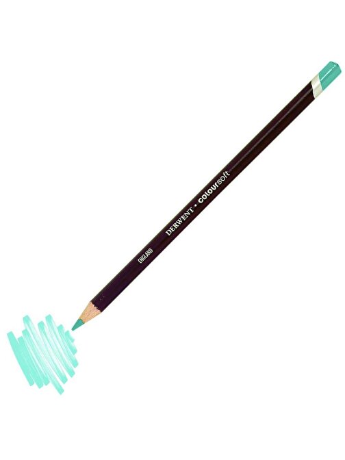 Derwent C350 Coloursoft Pencil Yumuşak Kuru Boya Kalemi Tekli Buz Mavisi