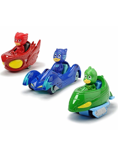 Pj Masks 203143000 3'lü Metal Araba Çizgi Film Karakter Figürü