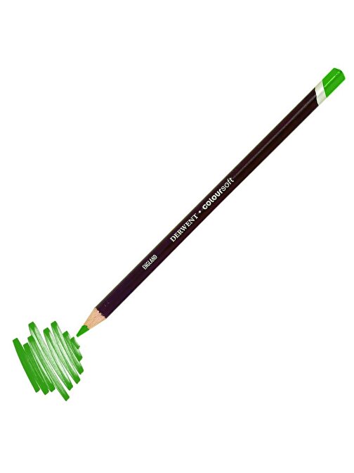 Derwent C440 Coloursoft Pencil Yumuşak Kuru Boya Kalemi Tekli Açık Yeşil